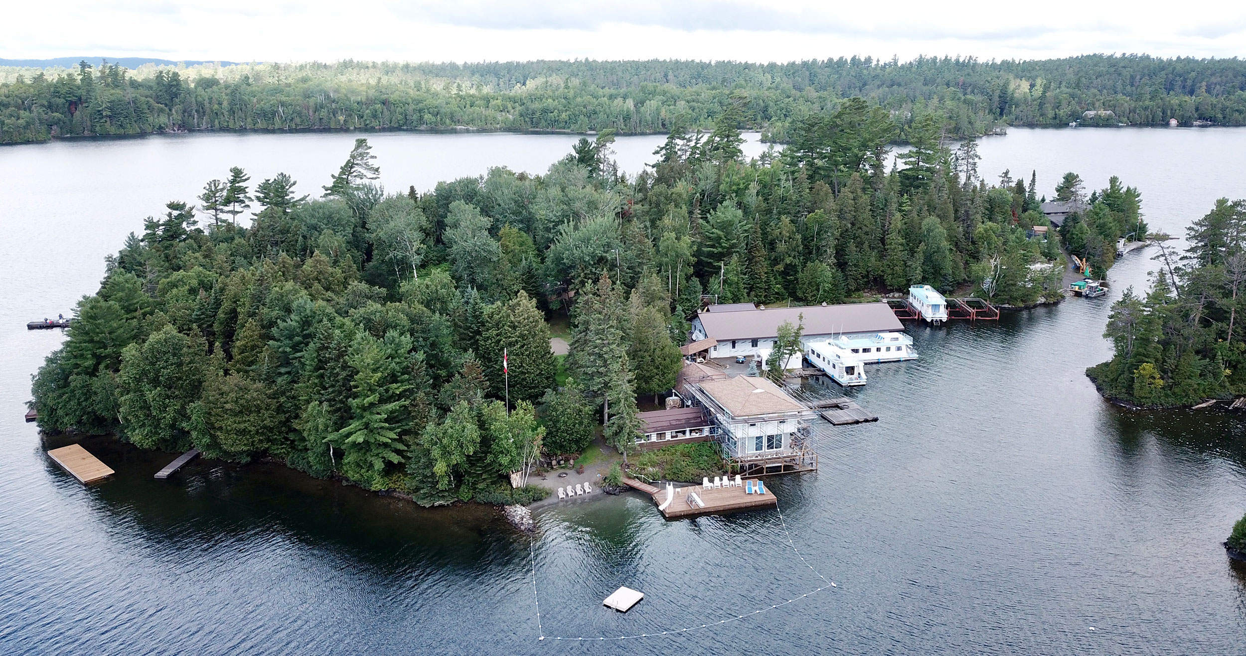 Canusa Vacations is located on an island in Lake Temagami