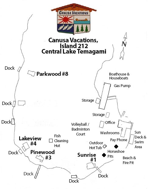 Canusa Vacations Island Map