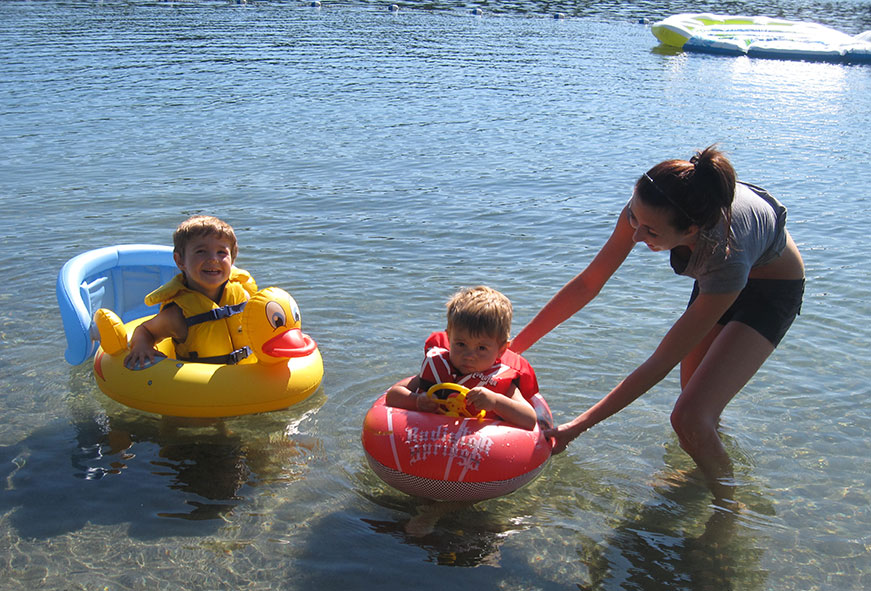 Our family swimming area at Canusa Vacations